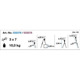   Létra ALU létrafokos sokcélú álló 3x 7 fokos - CORDA - KRAUSE