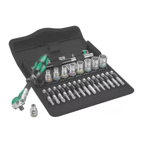   Dugókulcs - crowafej készlet 1/4" 6 lap 5-13 mm + bit 28 db-os - WERA