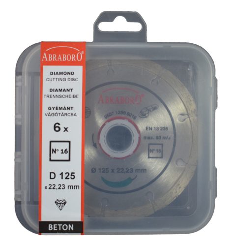 ABRABORO GYÉMÁNTTÁRCSA SZEGMENSES UNI 115x2,0x22,23 (NO.16) 6xSET