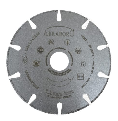 ABRABORO GYÉMÁNTTÁRCSA INOX 125x1,2x22,23 (NO.14)