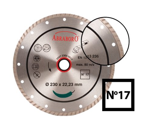 ABRABORO GYÉMÁNTTÁRCSA TURBO 230x2,8x22,23 (NO.17)