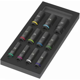   Légkulcsfej készlet 1/2" 11 db-os hosszú 13-27 mm Zyklop Impaktor - WERA