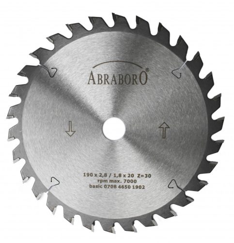 ABRABORO HM KÖRFŰRÉSZLAP BASIC 180x2,6x30 / 22 TCT