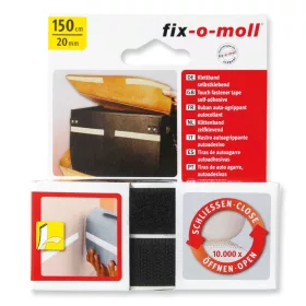   FIX-O-MOLL TÉPŐZÁRAS SZALAG ÖNTAPADÓ 150x20 MM FEKETE - Fix-o-moll