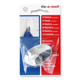 FIX-O-MOLL ÖNTAPADÓ AKASZTÓ EZÜST 54x32 MM - Fix-o-moll