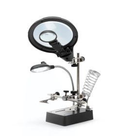   Paneltartó nagyítóval, csipeszekkel 5 LED, 360° forg. IP20, - Fahrenheit