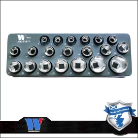   Lok-Typ Dugókulcs készlet 1/2" 20 db-os spec. 6 lap normál 8-32 mm - Welzh Werkzeug
