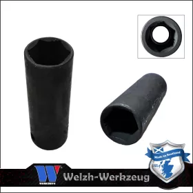   Lok-Typ Légkulcsfej - gépifej 3/8" 16 mm 6 lap hosszú - Welzh Werkzeug