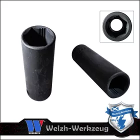   Lok-Typ Légkulcsfej - gépifej 3/8" 11 mm 6 lap hosszú - Welzh Werkzeug