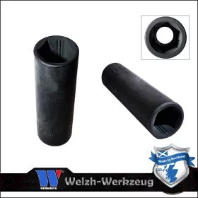   Lok-Typ Légkulcsfej - gépifej 3/8" 14 mm 6 lap hosszú - Welzh Werkzeug
