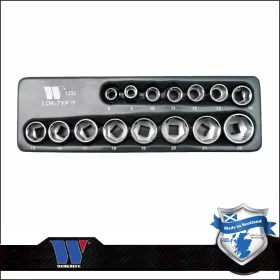   Lok-Typ Dugókulcs készlet 3/8" 15 db-os spec. 6 lap normál 8-22 mm - Welzh Werkzeug