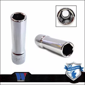   Lok-Typ Dugókulcs - crowafej 3/8" 11 mm 6 lap hosszú - Welzh Werkzeug