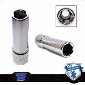   Lok-Typ Dugókulcs - crowafej 3/8" 12 mm 6 lap hosszú - Welzh Werkzeug