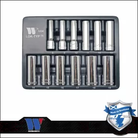   Lok-Typ Dugókulcs készlet 3/8" 12 db-os spec. 6 lap hosszú 8-19 mm - Welzh Werkzeug