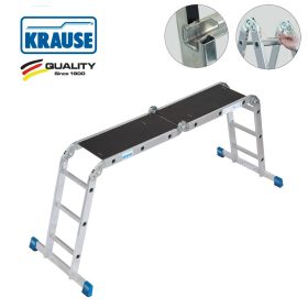   Létra ALU csuklós létrafokos 4x3 fokos + Fenol dobogó - STABILO - KRAUSE