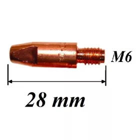   CO áramátadó fúvóka normál M6x28x8 mm x 1,2 mm MB25AK+MK24KD pisztolyhoz - PTC Tools
