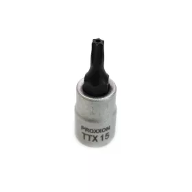   Rátűzőkulcs - crowa+bit 1/4" torx, furatos T15 - Proxxon