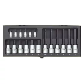   Rátűzőkulcs - crowa+bit 1/4"-1/2" imbusz készlet 18 darabos - (23.100) - Proxxon