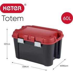   Szerszámos láda Totem egyterű tároló 4 csatos 590x395x360mm 60L - Curver