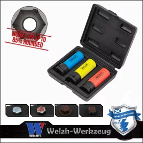   Légkulcsfej készlet 1/2" 3 db-os alufelnihez 17-19-21 mm Lok-Typ - Welzh Werkzeug