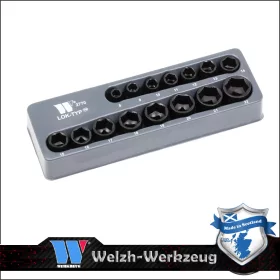   Lok-Typ Légkulcsfej készlet 3/8" 15 db-os spec.6 lap normál 8-22 mm- Welzh Werkzeug