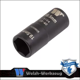   Kerékanyakulcs kétfejű 1/2" 18,5-19,5 mm -Ford króm kupakokhoz- Welzh Werkzeug