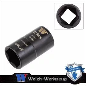   Kerékanyakulcs kétfejű 1/2" 27-27,5 mm - króm kupakokhoz - Welzh Werkzeug