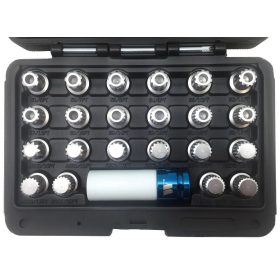   Kerékőr/anyacsavar kulcs készlet VAG, XZN + lyukas Ribe gyári 23 db-os - Welzh Werkzeug