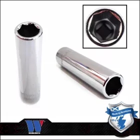   Lok-Typ Dugókulcs - crowafej 1/4" 11 mm 6 lap hosszú - Welzh Werkzeug