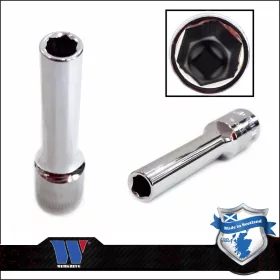   Lok-Typ Dugókulcs - crowafej 1/4" 5 mm 6 lap hosszú - Welzh Werkzeug