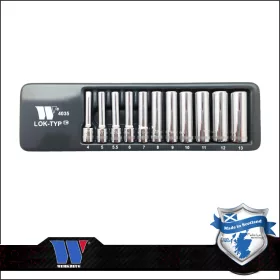   Lok-Typ Dugókulcs készlet 1/4" 11 db-os spec. 6 lap hosszú 4-13 mm - Welzh Werkzeug