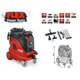   Porszívó, ipari 1400 W - 42 literes + takarító szett (VCE 44 H AC-KIT) - Original FLEX