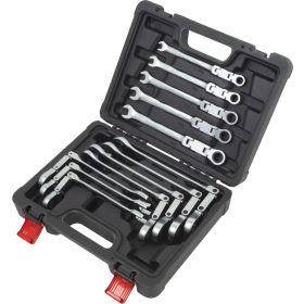   Csillag-villás racsnis-csuklós készlet 8-19 mm 12 részes - dupla csoklós - Welzh Werkzeug