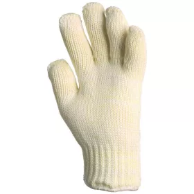   Munkavédelmi kötött fehér nomex kesztyű, 27 cm, 500°c, pamut belső 10-es méret - Euro Protection