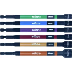   Csavarbehajtó hatlap csavarra készlet 5.5-13mm 6db 150mm színes - Wiha