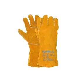   Kesztyű hegesztő, hő-lángálló- Sárga, bélelt KEVLAR 14" - IWELD
