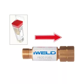   Visszaégésgátló patron markolatra -Gázhoz- Acetilén, Propán G3/8"LH - IWELD