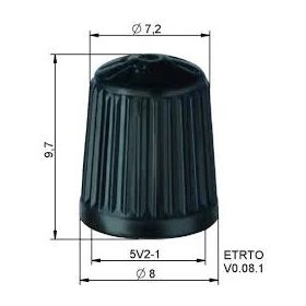 Szelepsapka műanyag fekete - Rema Tip-top