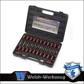   Kábelcsatlakozó szerelő - saru eltávolító készlet 23 db-os  Welzh Werkzeug