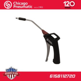   Lefújó pisztoly profi, hajlított Hosszított -Hangtompítós- Chicago Pneumatic