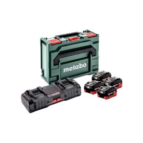   Alapkészlet: 4 db LiHD 8.0 Ah + ASC 145 Duo + metaBOX 145 - Metabo