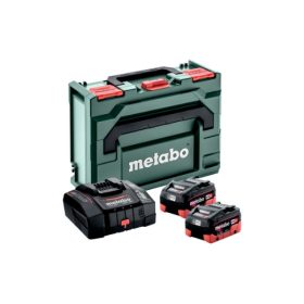   Alapkészlet: 2 db LiHD 8.0 Ah + ASC 290 + metaBOX 145 - Metabo