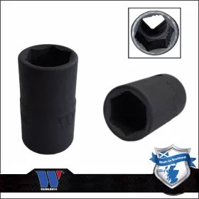   Lok-Typ Légkulcsfej - gépifej 1/2" 12 mm 6 lap alacsony - Welzh Werkzeug