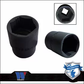   Lok-Typ Légkulcsfej - gépifej 1/2" 30 mm 6 lap alacsony - Welzh Werkzeug