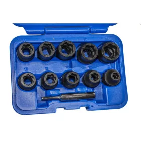   Légkulcsfej készlet 1/2" 11 db 8-19 mm sérült csavarokhoz metrikus - Astro