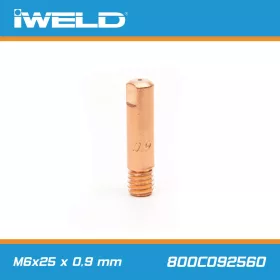CO áramátadó fúvóka normál M6x25x6 mm x 0,9 mm - IWELD
