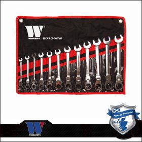   Csillag-villás racsnis-csuklós készlet 8-19 mm 12 részes 72 fogas - Welzh Werkzeug