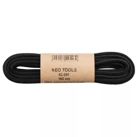   Munkavédelmi cipőhöz, cipőfűző kör alakú 150 cm 1 pár - Fekete - Neo Tools