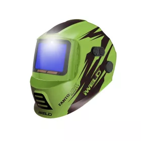   Hegesztőpajzs automata 74 x 108 mm 4 érzékelős LED munkalámpa Zöld - IWELD