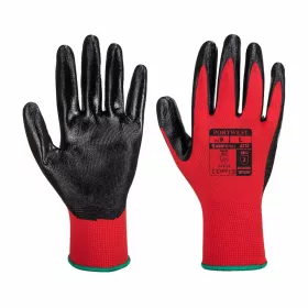   A310 Flexo Grip nitril kesztyű piros/fekete színben - Portwest
